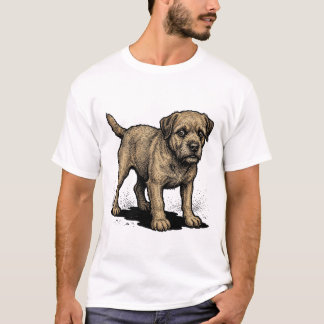 Vintage Border Terrier: Klassischer Otterhead-Hund T-Shirt