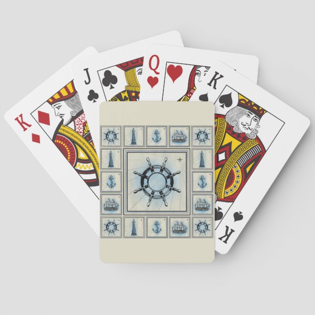 Vintage Bordverkleidung Spielkarten (Rückseite)