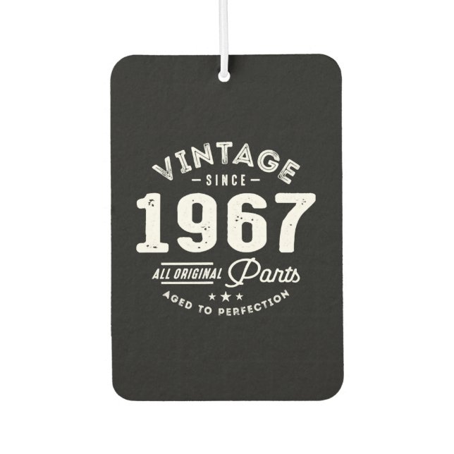 Vintage Born in 1967 Autolufterfrischer (Vorderseite)