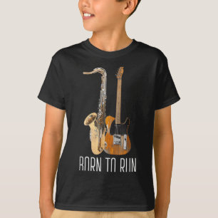 Vintage Born to Run Saxophon Musik Verstärker Gita T-Shirt