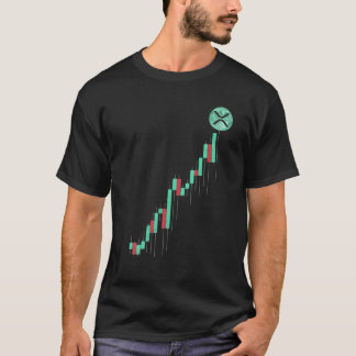 Vintage Börsenkursspalte XRP-Münze zum Mond Cr T-Shirt