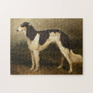 Vintage Borzoi-Malerei Puzzle