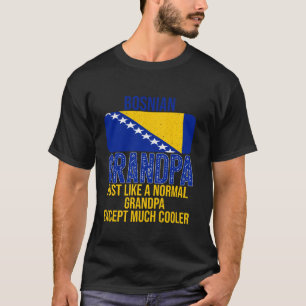 Vintage bosnische Grandpa-Bosnien-Flagge für Vater T-Shirt