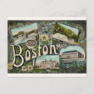 Vintage Boston Froschteich  Postkarte