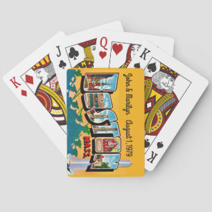 Vintage Boston Grußkarte benutzerdefinierte Spielk Spielkarten