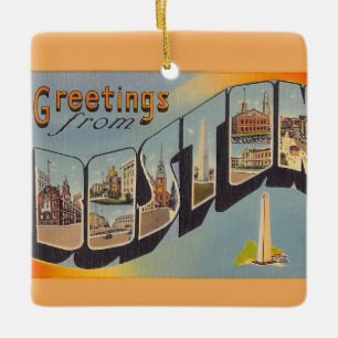 Vintage Boston MA  Keramikornament