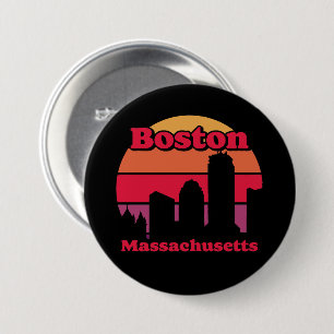 Vintage Boston Massachusetts Button