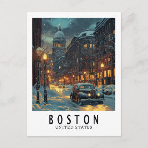Vintage Boston Postkarte