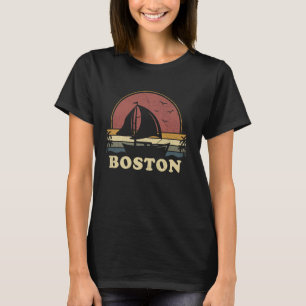 Vintage Boston Segelboot Sommer Bootfahren Segler T-Shirt