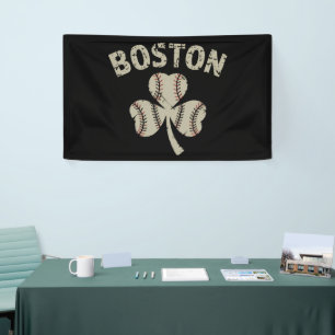 Vintage Boston St. Patrick's Day Irischer Kleeblat Banner