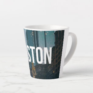 Vintage Boston-Stadtansicht-Druck - Historische Ar Milchtasse