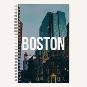 Vintage-Boston-Stadtansicht-Druck - Historische Ar Notizbuch
