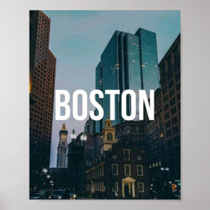 Vintage-Boston-Stadtansicht-Druck - Historische Ar Poster
