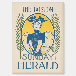 Vintage Boston Sunday Herald Magnet