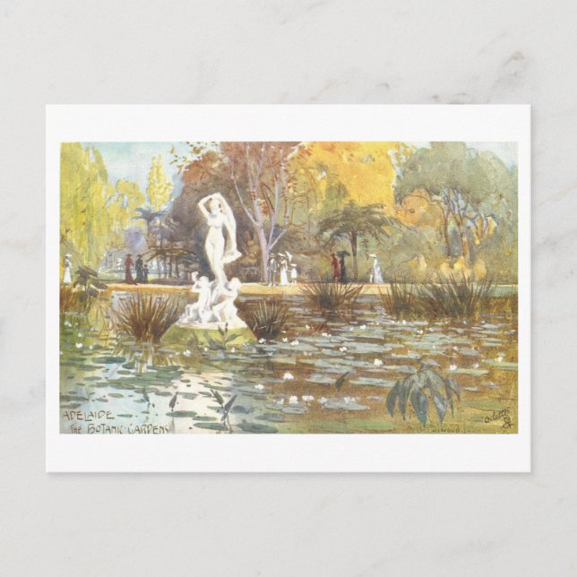 Vintage Botanic Gardens, Adelaide, Australia Postkarte (Vorderseite)