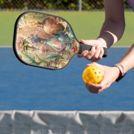 Vintage Botanical Apothecary Bottles Pickleball Schläger