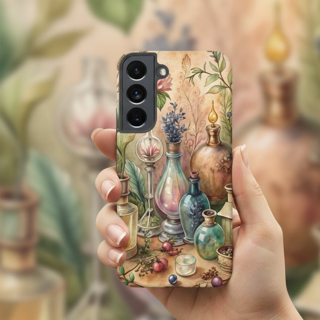 Vintage Botanical Apothecary Bottles  Samsung Galaxy Hülle (Von Creator hochgeladen)