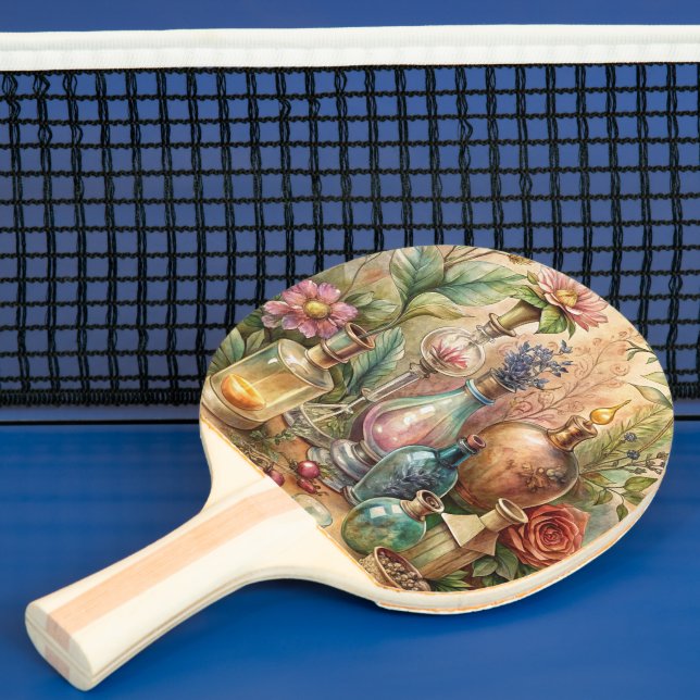 Vintage Botanical Apothecary Bottles  Tischtennis Schläger (InSitu)