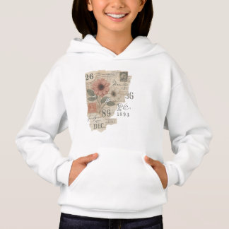 Vintage Botanical Collage – Timeless Floral Art Hoodie