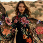 Vintage Botanical Elegance Black Schal<br><div class="desc">Drape yourself in the ethereal charm of our 'Vintage Botanical Elegance' chiffon scarf. This lightweight accessory is adorned with a delicate watercolor floral pattern, exuding a vintage sophistication that complements any outfit. Ideal for those who appreciate a touch of nature's grace in their wardrobe, this scarf is a versatile piece,...</div>