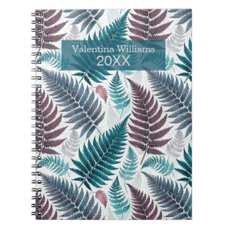 Vintage Botanical Fern Monogram Notizblock