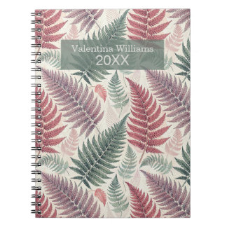 Vintage Botanical Fern Monogram Notizblock