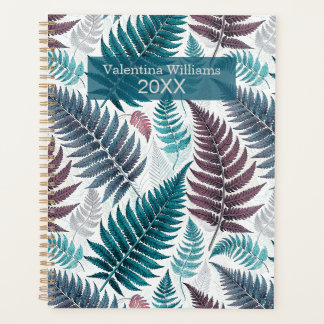 Vintage Botanical Fern Monogram Planer