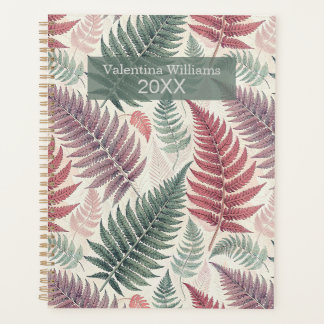 Vintage Botanical Fern Monogram Planer