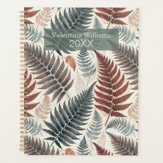 Vintage Botanical Fern Monogram Planer
