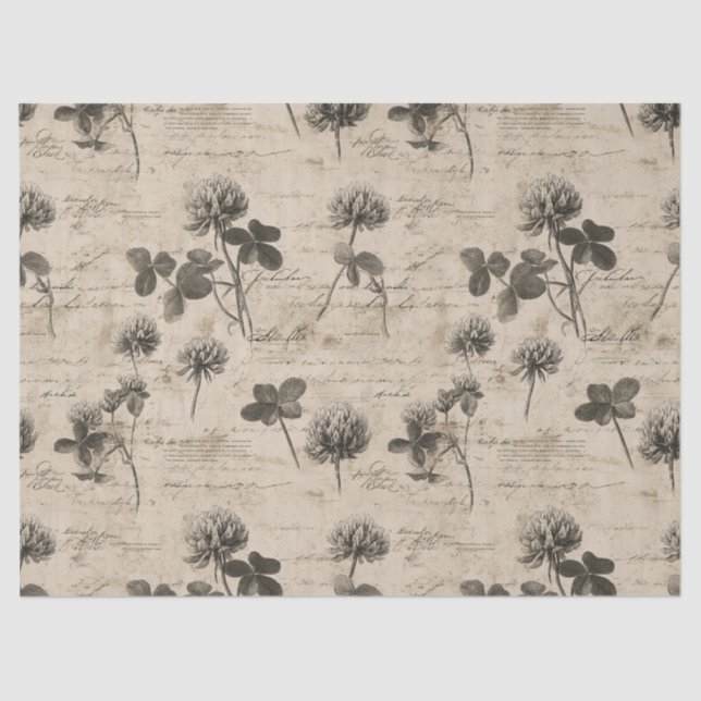 Vintage Botanical Floral Pattern (3) Seidenpapier (Vorderseite)