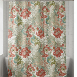 Vintage Botanical Garden Shower Curtain Duschvorhang
