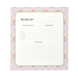 Vintage Botanical Herb Shopping List Notepad Notizblock