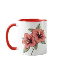 Vintage Botanical Hibiskus-Kaffeetasse, Teetasse