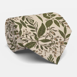 Vintage Botanical Leaf  Krawatte
