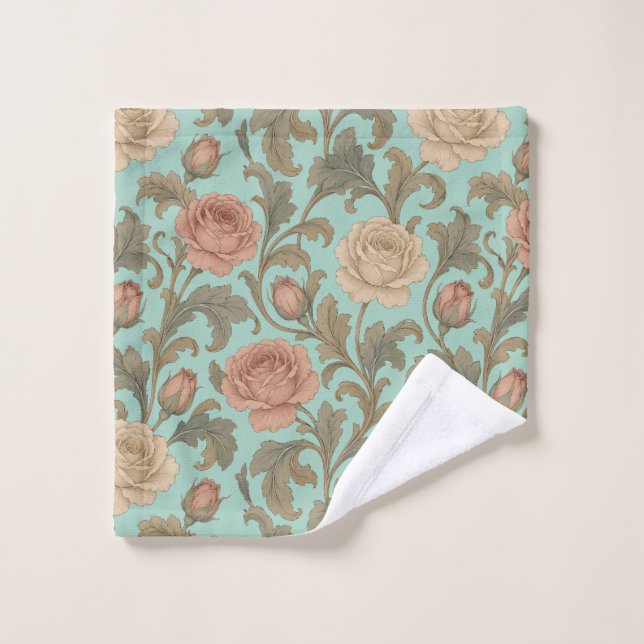 Vintage Botanical Rose Waschlappen (Waschlappen)