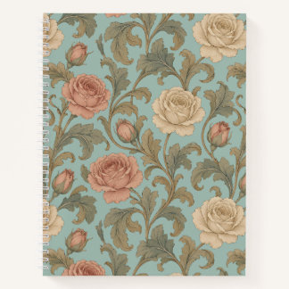 Vintage Botanical Roses Notizbuch