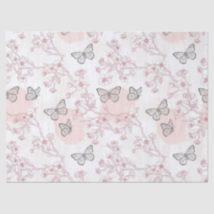 Vintage Botanical Schmetterling Toile-Muster (8) Seidenpapier