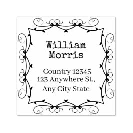 Vintage Botanical Square Custom Address Stamp Permastempel