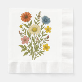 Vintage Botanical Wildflower Servietten
