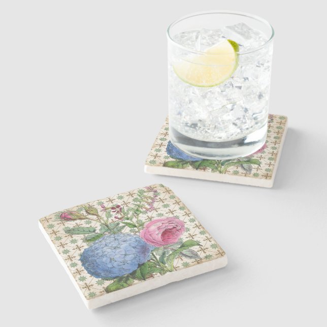 Vintage Botanicals Steinuntersetzer (Seitenansicht)