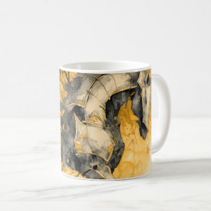 Vintage-Botanik-Geist Weißes Pferd Florale Reben Kaffeetasse