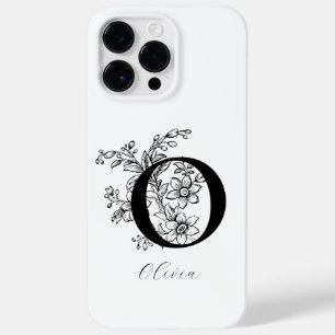 Vintage-Botanik-Initiale O-Monogramm-Name Case-Mate iPhone 14 Pro Max Hülle