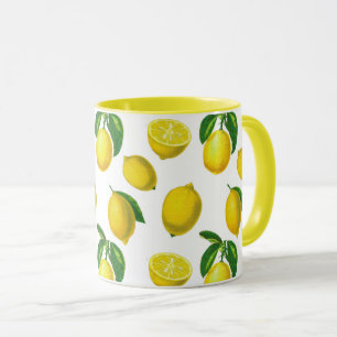 Vintage-Botanik-Limetten-Druck Tasse