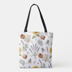 Vintage-Botanik-Mahjong-Tasche mit Lavendel
