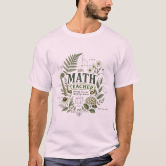 Vintage Botanik-Mathematiklehrer verwurzelt in Log T-Shirt