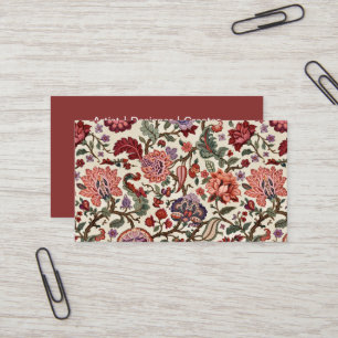 Vintage-Botanik-Paisley-Blumenmuster – Ornamentier Visitenkarte