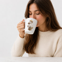 Vintage-Botanik-Pilz-Tasse | Cottagecore-Wald Milchtasse