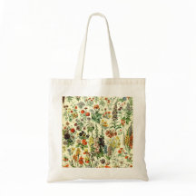 Vintage Botanik-Print-Tasche