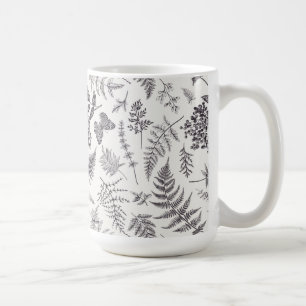 Vintage Botanik & Schmetterlingsmuster Kaffeetasse