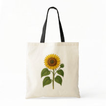 Vintage-Botanik-Sonnenblumen-Tasche
